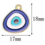 20Pcs Evil Eye Pendants Enamel Drip Oil Charms for DIY Jewellery Making