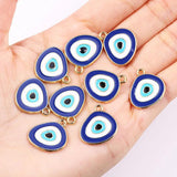 20Pcs Evil Eye Pendants Enamel Drip Oil Charms for DIY Jewellery Making