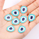 20Pcs Evil Eye Pendants Enamel Drip Oil Charms for DIY Jewellery Making