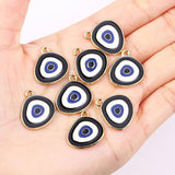 20Pcs Evil Eye Pendants Enamel Drip Oil Charms for DIY Jewellery Making