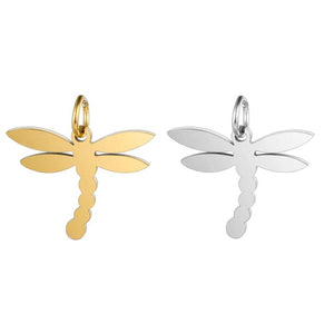 5pcs Stainless Steel Dragonfly Pendant DIY Jewelry Making