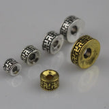 20pcs Tibetan Silver/Gold Spacer Beads 6 8 10 12mm Buddha Prayer Wheel DIY