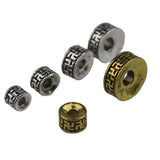 20pcs Tibetan Silver/Gold Spacer Beads 6 8 10 12mm Buddha Prayer Wheel DIY