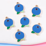 20Pcs Blueberry Pendant DIY Charm Jewelry Making Accessories