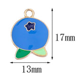 20Pcs Blueberry Pendant DIY Charm Jewelry Making Accessories