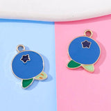 20Pcs Blueberry Pendant DIY Charm Jewelry Making Accessories