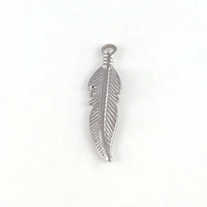 5pcs Stainless Steel Angel Wings Feather Pendant DIY Jewelry Accessories