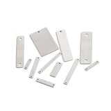 10Pcs Stainless Steel Squares Charms For DIY Jewelry