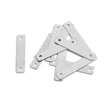 10Pcs Stainless Steel Squares Charms For DIY Jewelry