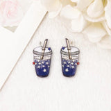 8Pcs Coffee Cup Charms Acrylic 4th Of July Diy Making