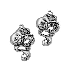 12pcs Antique Silver Mermaid Oceanlife Charms for DIY Earring Making