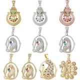 Rainbow CZ Insect Charms for DIY Jewelry Making