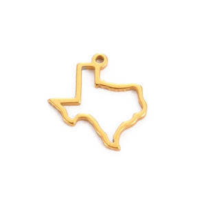 Texas Map Stainless Steel Charm for Jewelry Making DIY Necklace