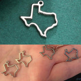 Texas Map Stainless Steel Charm for Jewelry Making DIY Necklace
