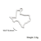 Texas Map Stainless Steel Charm for Jewelry Making DIY Necklace