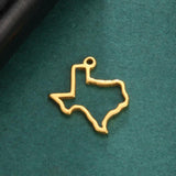 Texas Map Stainless Steel Charm for Jewelry Making DIY Necklace