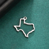 Texas Map Stainless Steel Charm for Jewelry Making DIY Necklace