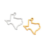 Texas Map Stainless Steel Charm for Jewelry Making DIY Necklace