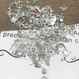50Pcs Mixed Alloy Pendant Vintage Heart Charms DIY Jewelry Making Supplies