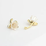 Zinc Alloy CCB Tulip Flowers Charms Pendant 6pcs/lot DIY Earrings Jewelry Making