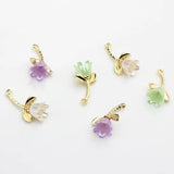 Zinc Alloy CCB Tulip Flowers Charms Pendant 6pcs/lot DIY Earrings Jewelry Making