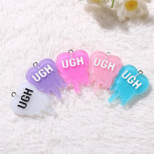 10Pcs 26*35mm UGH Charms Resin Crafts For DIY Jewelry Making