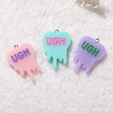 10Pcs 26*35mm UGH Charms Resin Crafts For DIY Jewelry Making