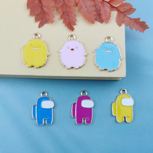 10pcs Chick Spaceman Charms Metal Pendants for DIY Jewelry