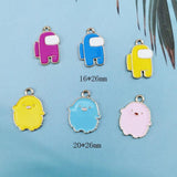 10pcs Chick Spaceman Charms Metal Pendants for DIY Jewelry