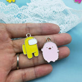 10pcs Chick Spaceman Charms Metal Pendants for DIY Jewelry