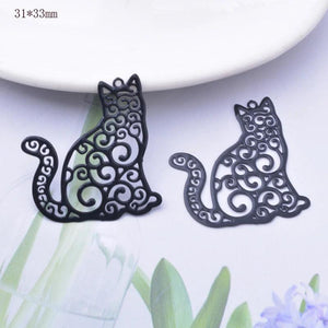 6pcs Brass Cats Charms DIY Jewelry Making Supplies Pendant