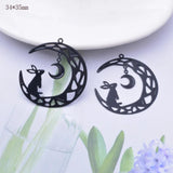 6pcs Brass Cats Charms DIY Jewelry Making Supplies Pendant