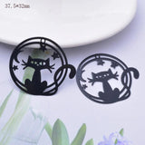 6pcs Brass Cats Charms DIY Jewelry Making Supplies Pendant