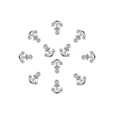 100pcs Antique Silver Mini Anchor Charms DIY Bracelet Jewelry Accessories