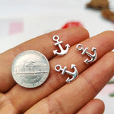 100pcs Antique Silver Mini Anchor Charms DIY Bracelet Jewelry Accessories
