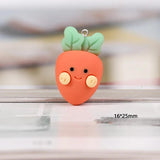 10pcs Carrot Resin Charms for Jewelry Making Diy Earrings Fru