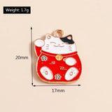 10pcs Chinese Lucky Cat Charms for DIY Jewelry Making