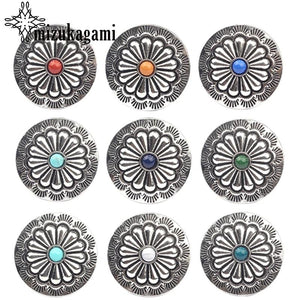 3pcs/lot 30MM Retro Zinc Alloy Daisy Flowers Concho Charms Pendants