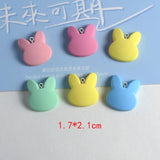 10Pcs Cartoon Bear Rabbit Resin Charms Pendants DIY Jewelry Making