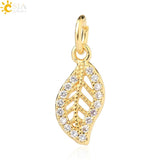 CSJA Heart Moon Charms for Jewelry Making Silver CZ Earrring Keychain Necklace