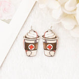 6Pcs Nurse Charms Acrylic Coffee Earring Pendant DIY Accessories