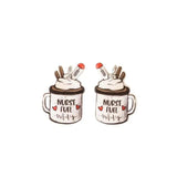6Pcs Nurse Charms Acrylic Coffee Earring Pendant DIY Accessories