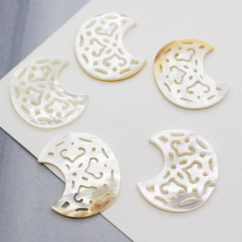 Mother-of-pearl Shell Hand-carved Hanging Piece Jewelry DIY