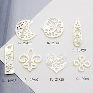 Mother-of-pearl Shell Hand-carved Hanging Piece Jewelry DIY