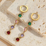 20pcs 6mm Crystal Steel Charms Birthstone Pendants Jewelry Making DIY