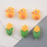 10pcs Duck Charms for Jewelry Making Animal Resin Pendant DIY Earrings C843