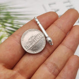 30pcs Antique Silver Paint Brush Charms Pendants DIY Keychain Jewelry Making