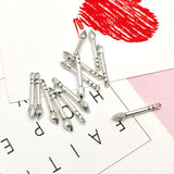 30pcs Antique Silver Paint Brush Charms Pendants DIY Keychain Jewelry Making