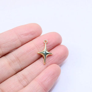 10pcs Star Coin Plated Zinc Alloy Charms Pendant Jewelry DIY Necklace