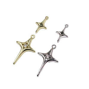 10pcs Star Coin Plated Zinc Alloy Charms Pendant Jewelry DIY Necklace